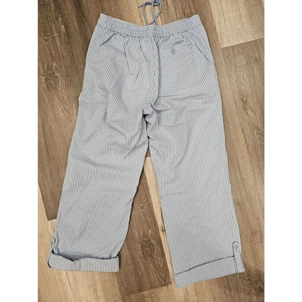 Hanna Anderson 100% Cotton Pants Wide Leg Striped size Small - Picture 8 of 8